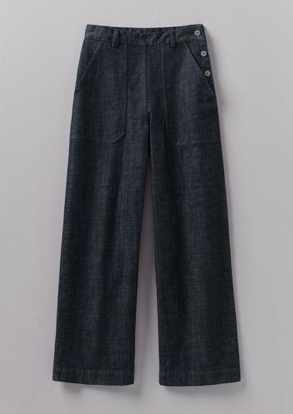 Annie Organic Denim Full Length Jeans | Indigo Product Image