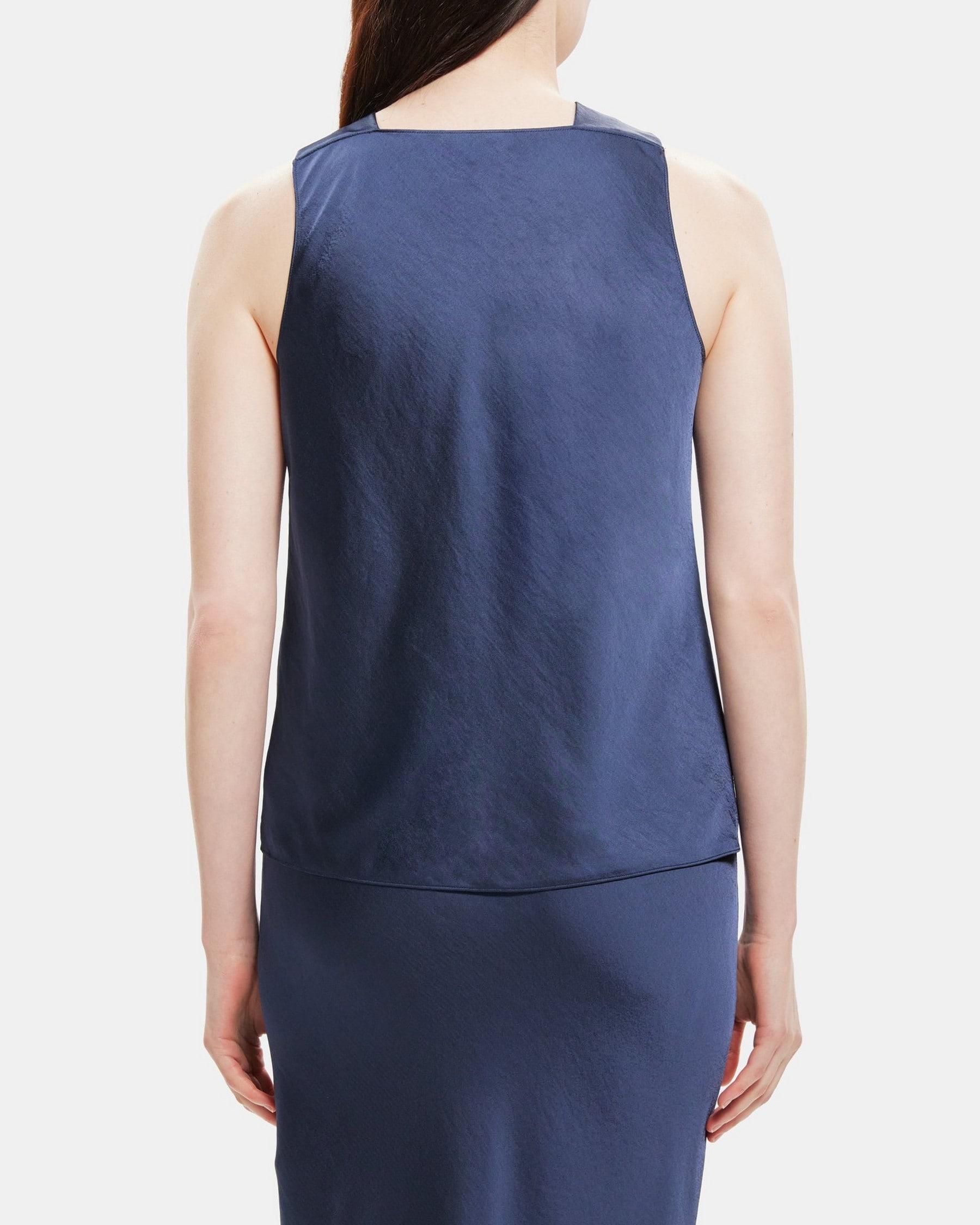 Sleeveless Twist Top in Silky Poly Product Image