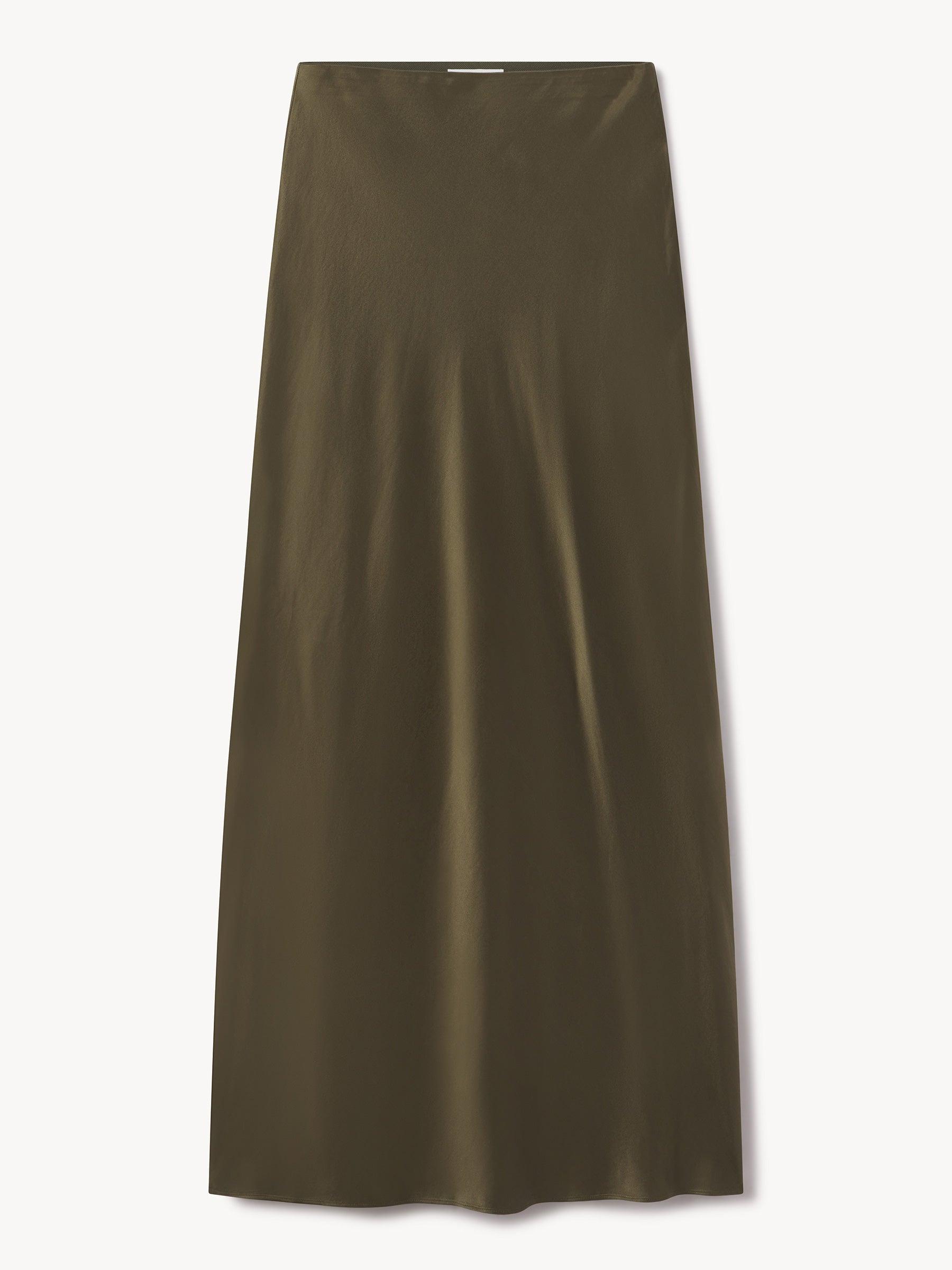 Field Olive Sunset Silk Slip Skirt product image