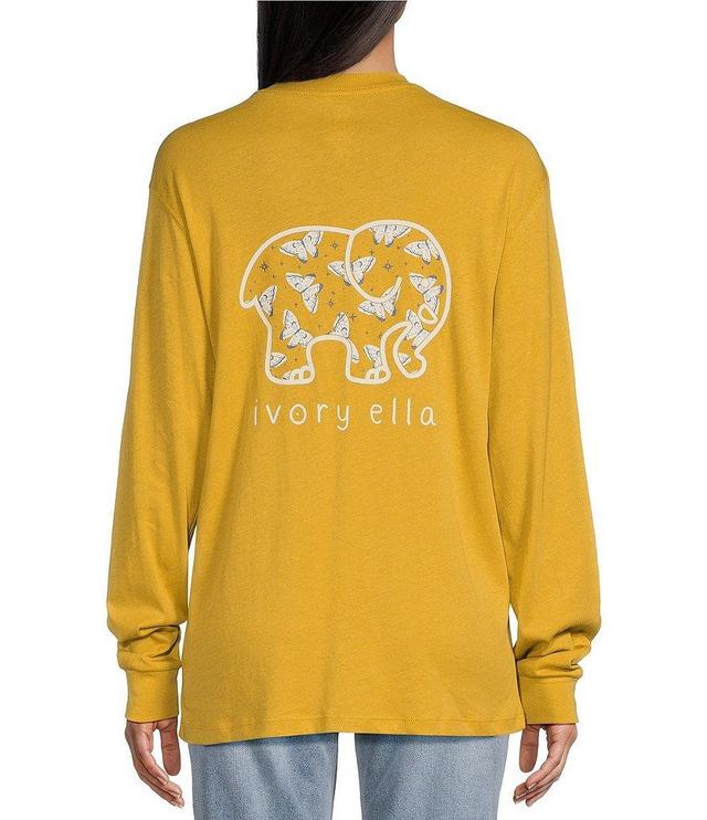 Ivory Ella Lunar Moth Long Sleeve Graphic T-Shirt Product Image