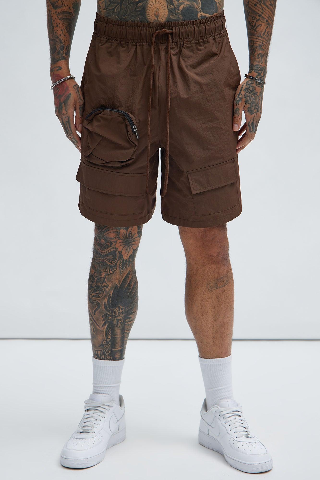 Safe Side Utility Nylon Shorts - Brown Product Image