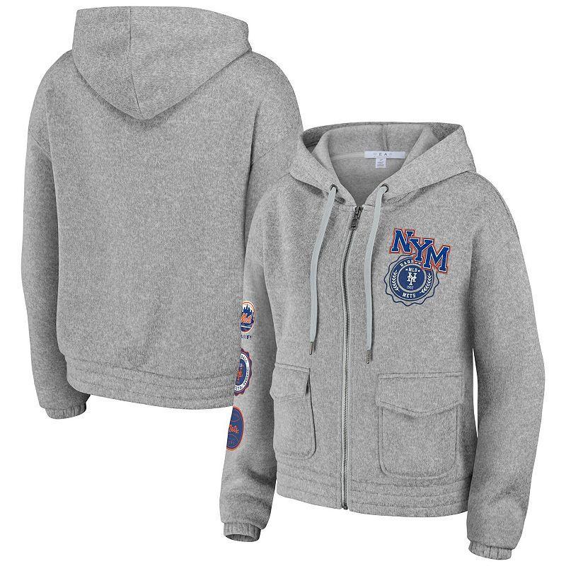 Womens WEAR by Erin Andrews Heather Gray Los Angeles Rams Full-Zip Hoodie Product Image