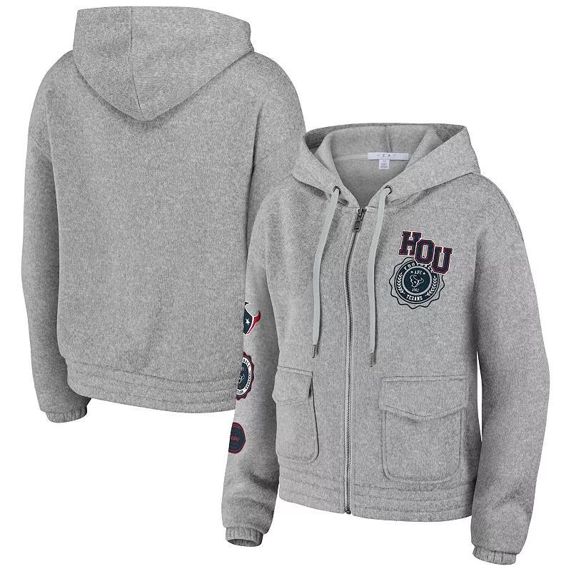 Womens WEAR by Erin Andrews Heather Gray Carolina Panthers Full-Zip Hoodie Product Image