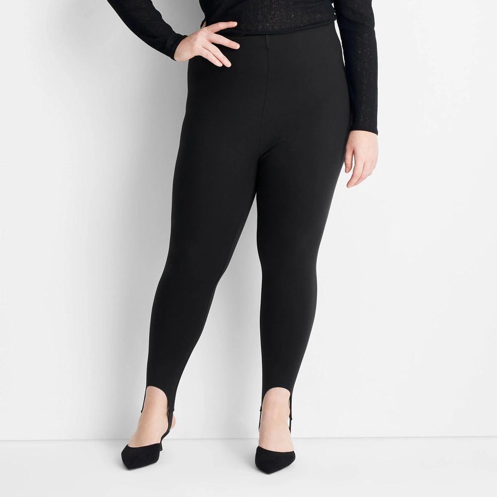 Womens High Rise Stirrup Leggings - Future Collective Black Product Image