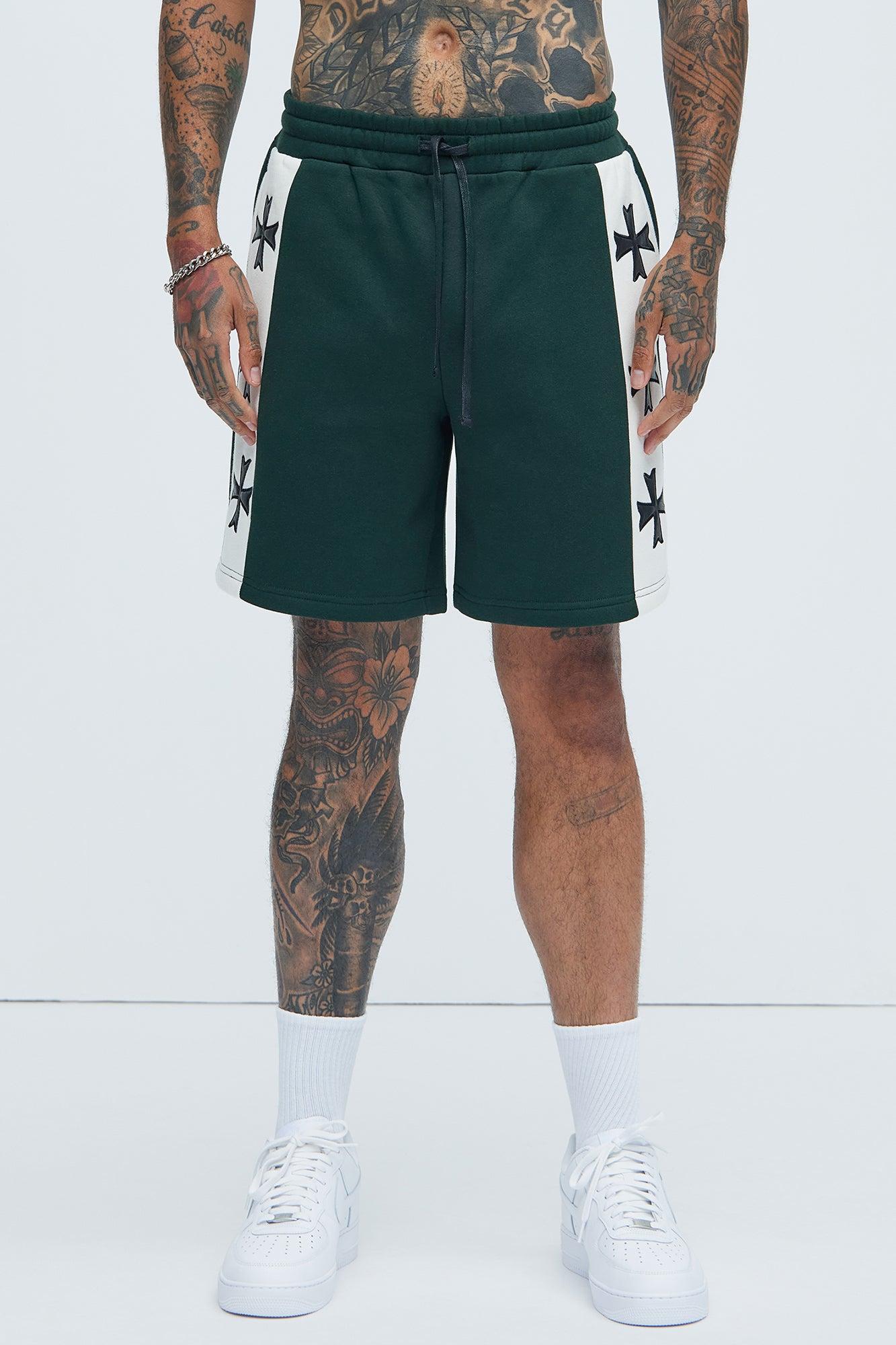 Tyson Desmond Sweat Shorts - Green/combo Product Image