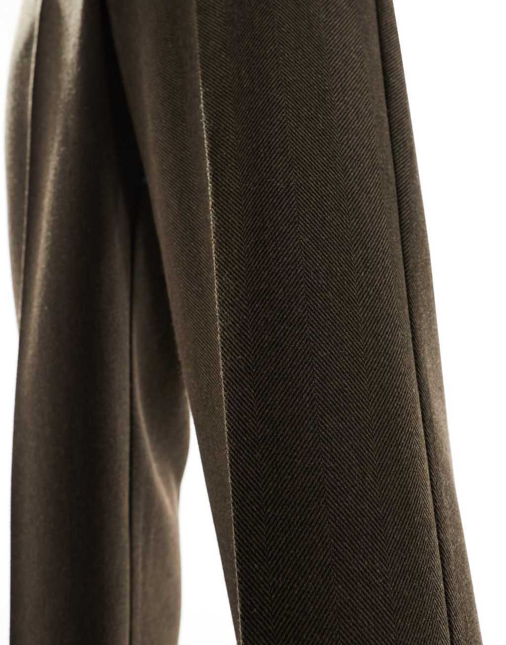 ASOS DESIGN smart wide leg wool mix pants Product Image