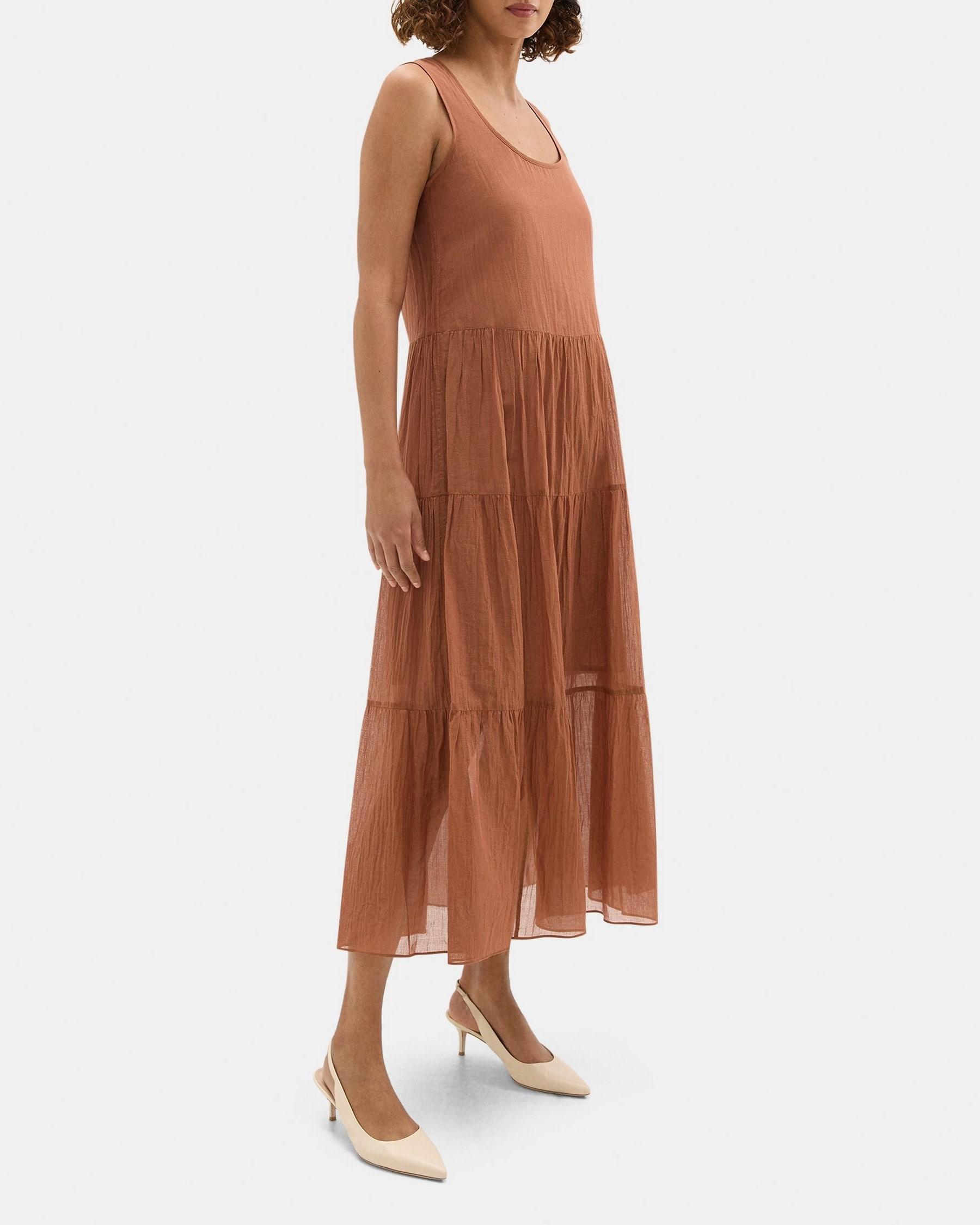 Tiered Maxi Dress in Organic Cotton Product Image