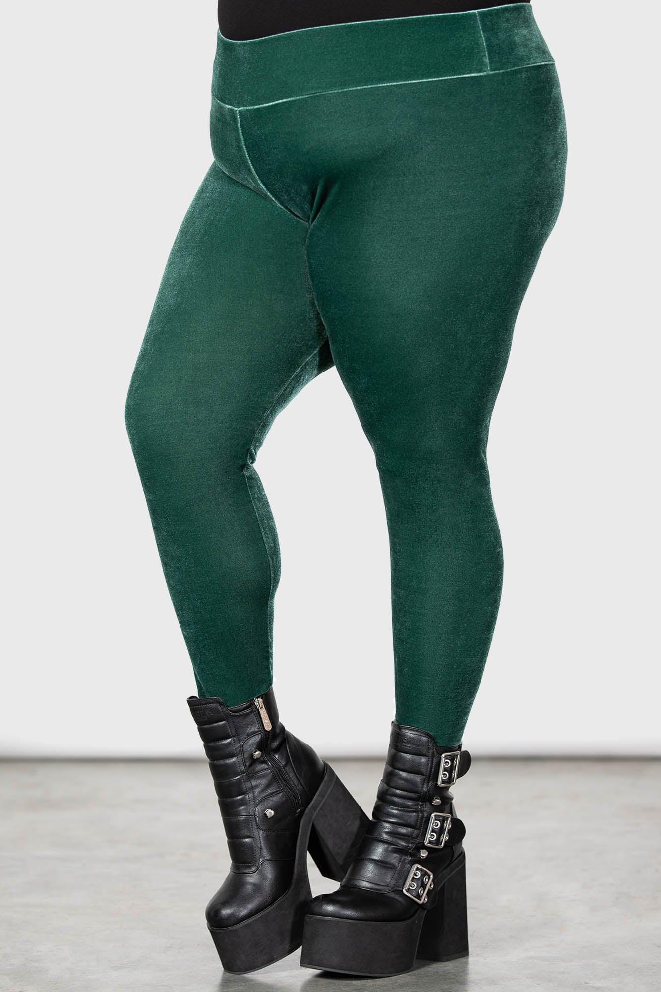 Hematite Leggings [GREEN] [PLUS] Female Product Image