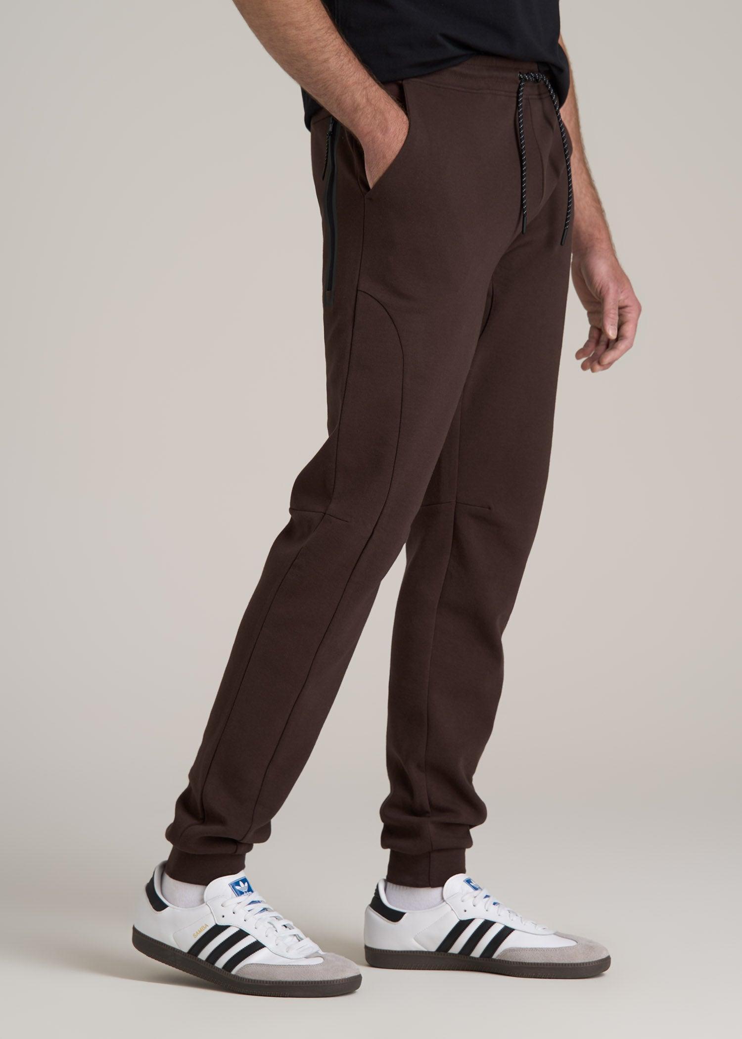 Tall Men's Utility Fleece Joggers in Espresso Male Product Image