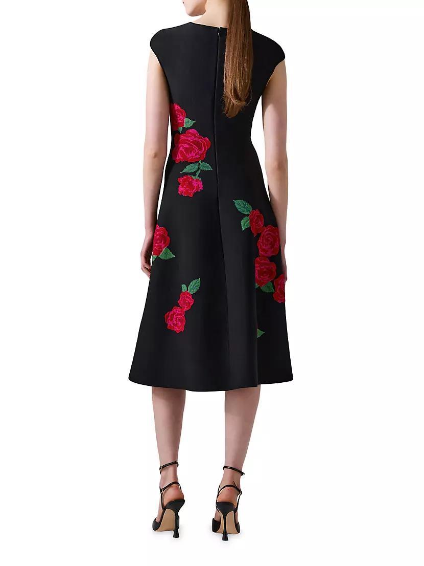 Floral Jacquard Midi-Dress Product Image