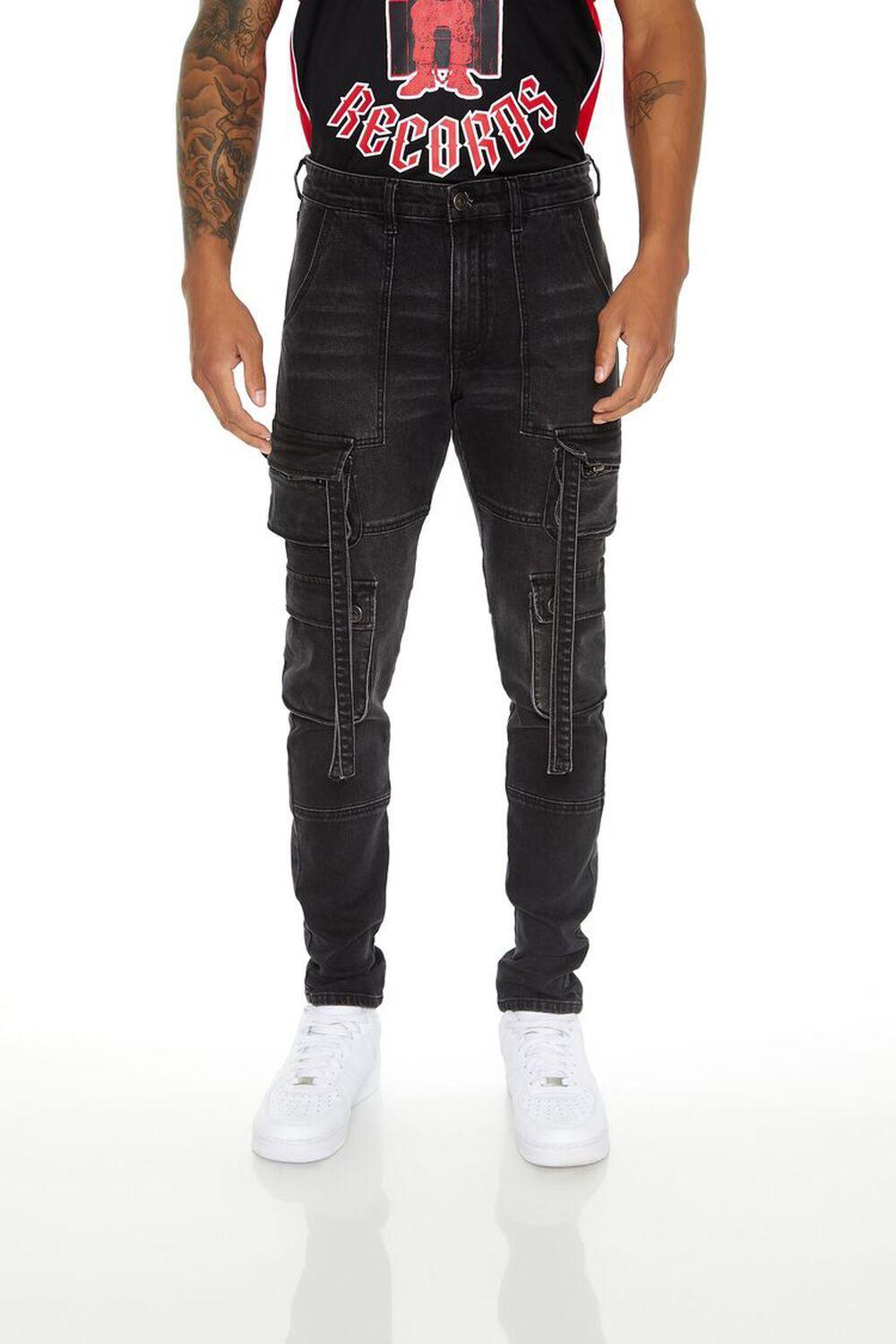 Cargo Slim-Fit Jeans | Forever 21 Product Image