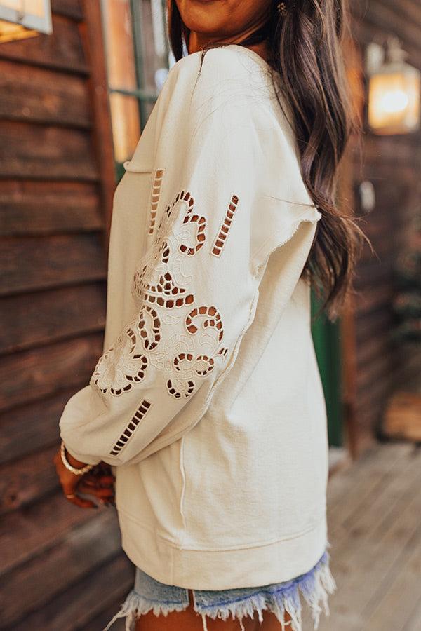 Ojai Afternoon Embroidered Top In Cream Product Image