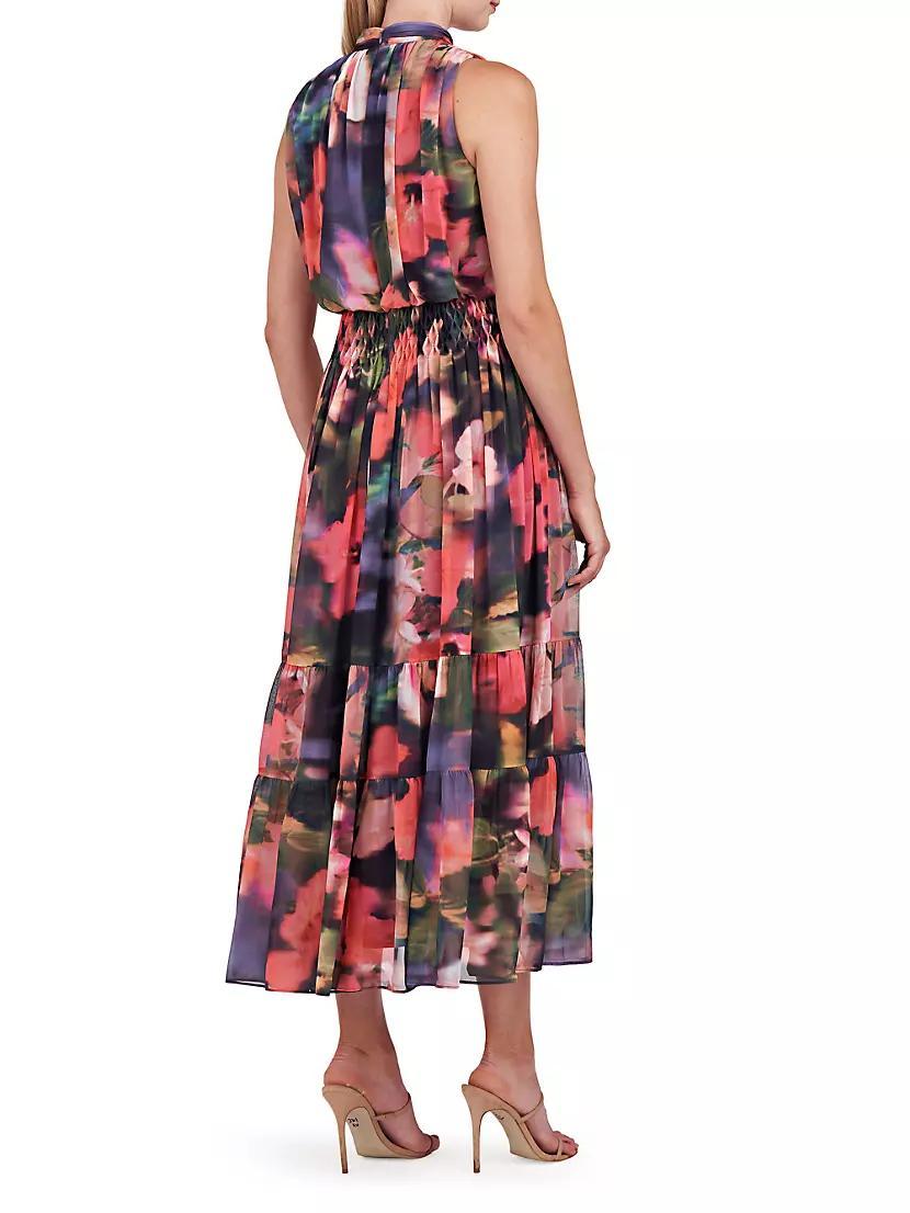 Leilani Hibiscus Print Blouson Maxi Dress Product Image