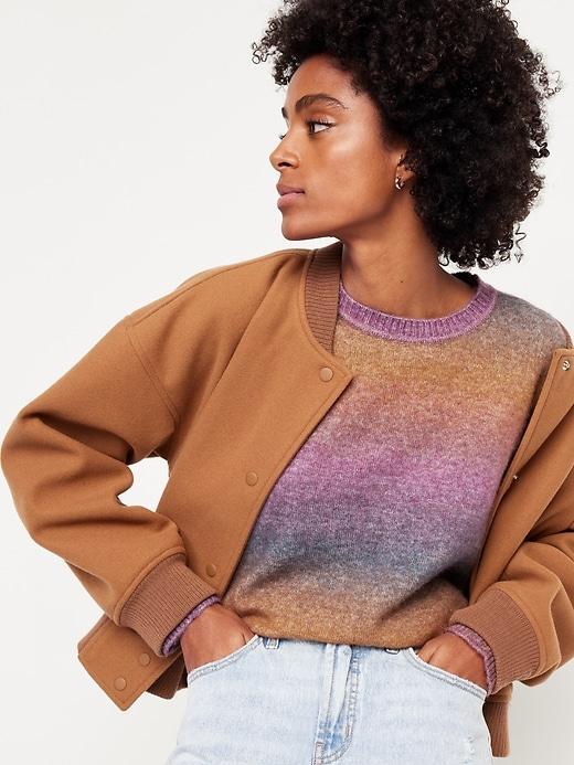 Cozy Crew-Neck Ombré Sweater Product Image