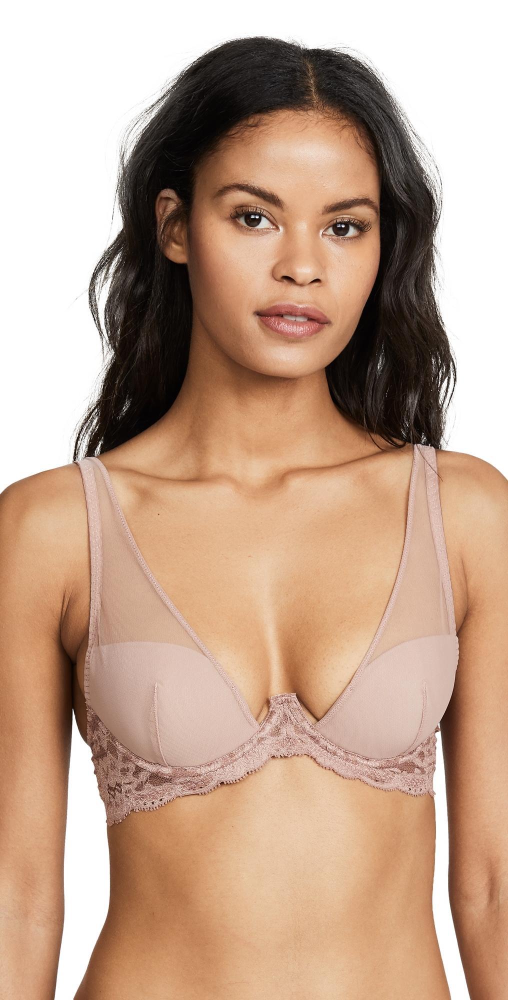 fleur du mal Sheer Overlay Demi Bra in Black Product Image