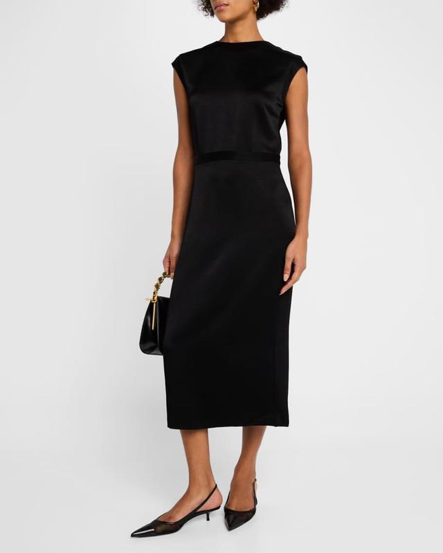 Cantini Sleeveless Satin Midi Dress Product Image