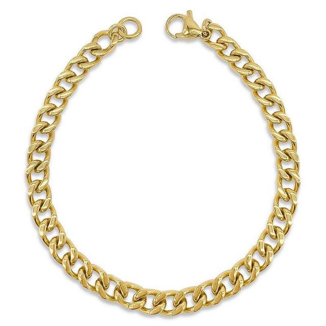 Adornia Stainless Steel Chain Bracelet, Mens, Gold Tone Product Image