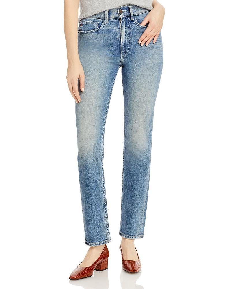 Lafayette 148 New York Reeve High Waist Straight Ankle Jeans Product Image