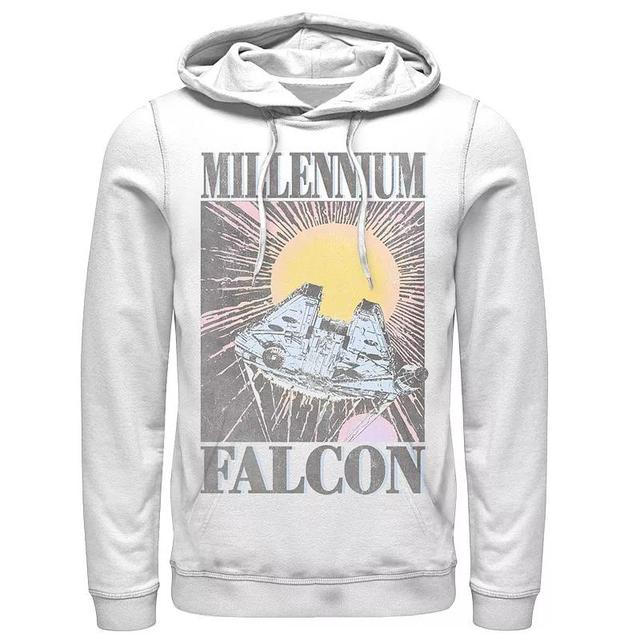 Mens Star Wars Millennium Falcon In Flight Poster Hoodie Product Image