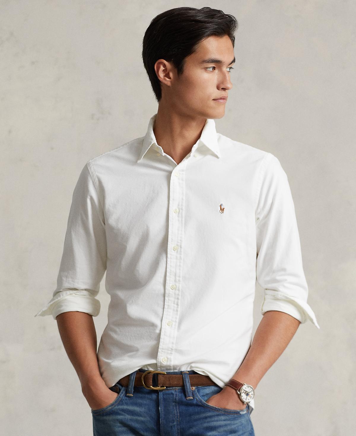 Polo Ralph Lauren Classic Fit Long Sleeve Cotton Oxford Button Down Shirt Product Image