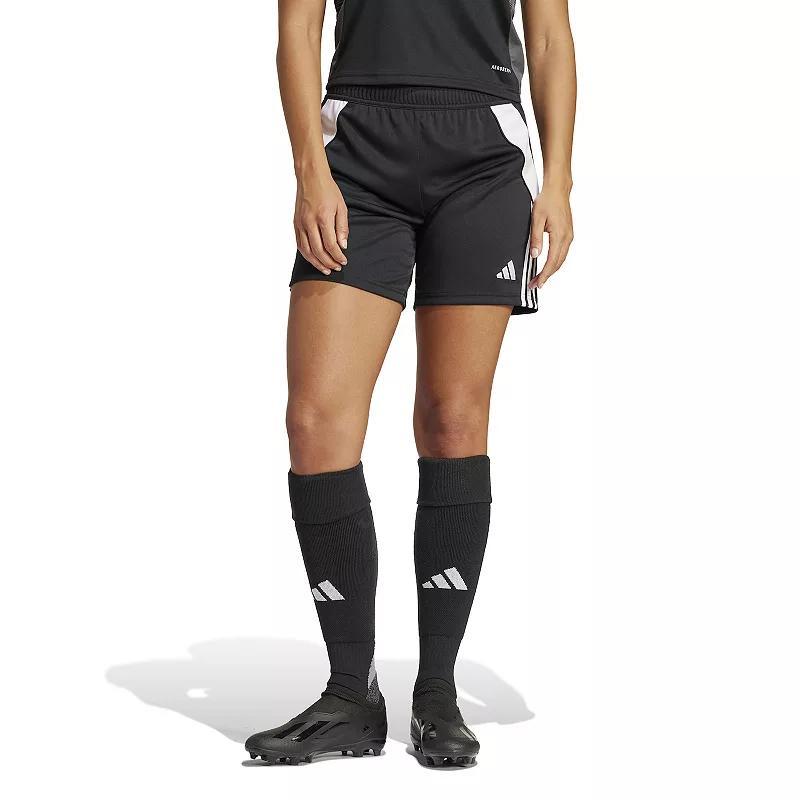 adidas Womens Active Tiro 24 Performance Drawstring Shorts - Black Product Image