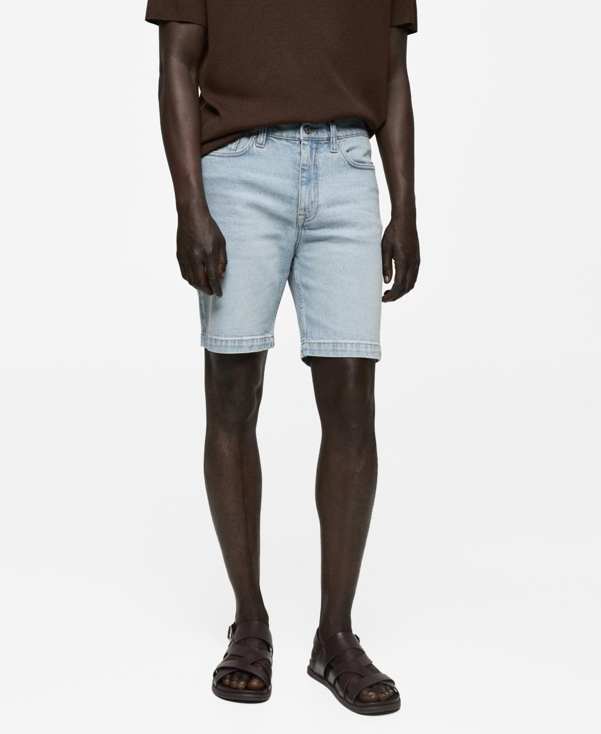 Mango Mens Denim Bermuda Shorts Product Image