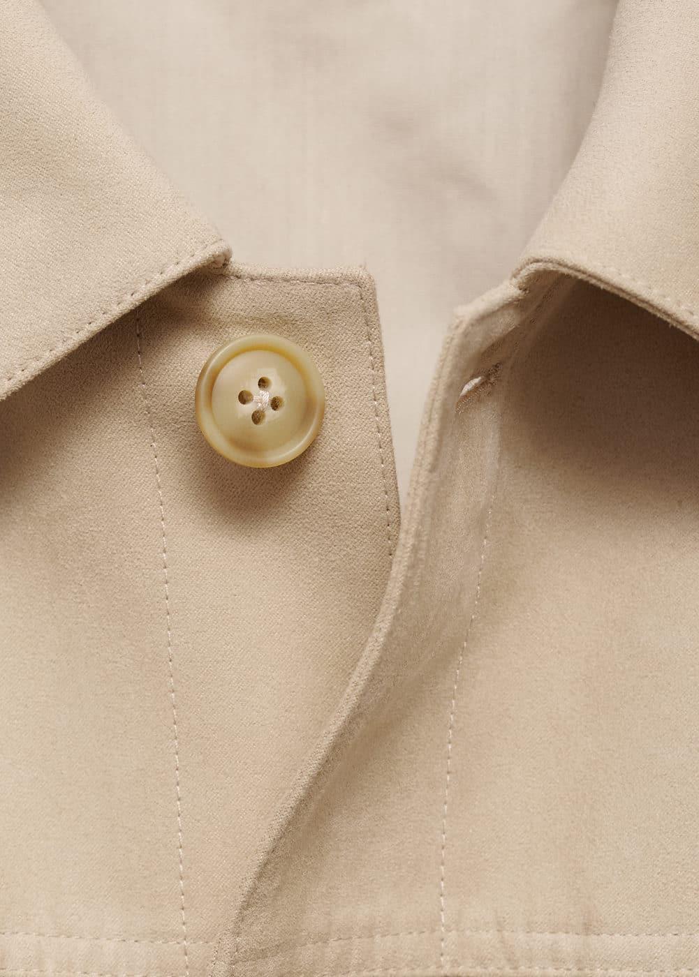 MANGO MAN - Suede-effect jacket with pockets beigeMen Product Image