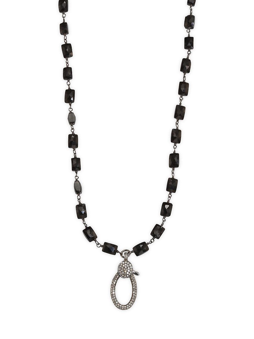 Womens Diamond & Black Onyx Strand Necklace/29 Product Image