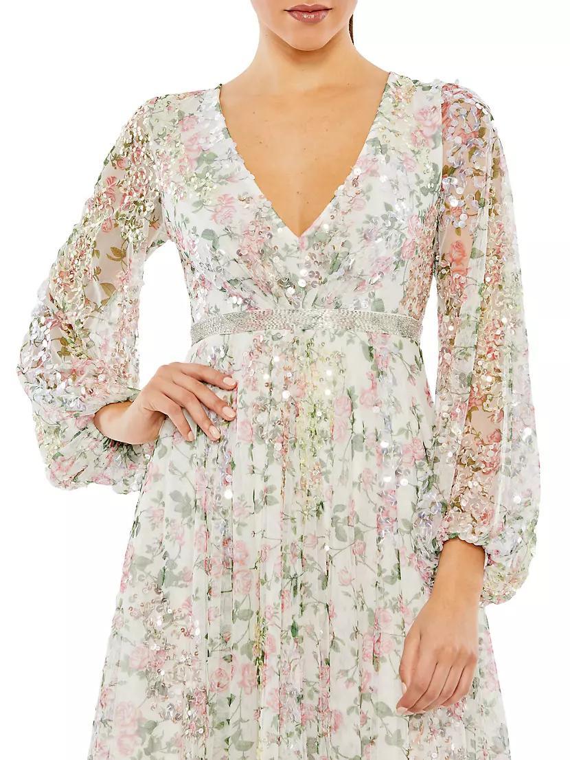 Cocktail Floral Midi-Dress Product Image