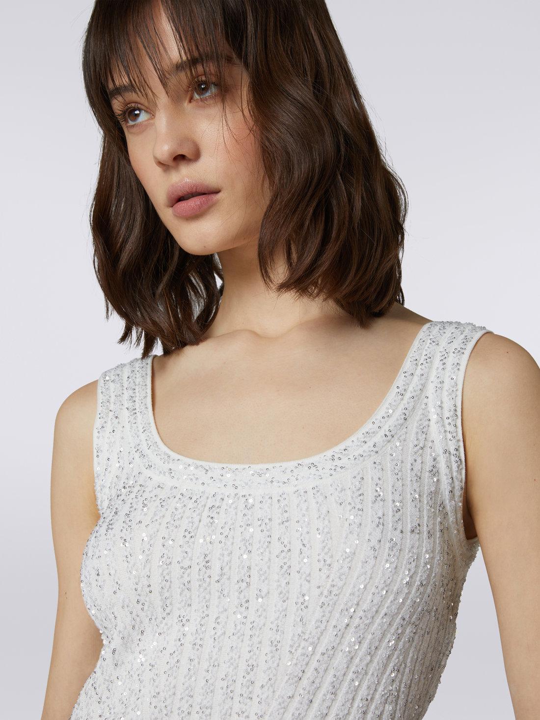 Viscose blend tank top with sequins White | Missoni Product Image