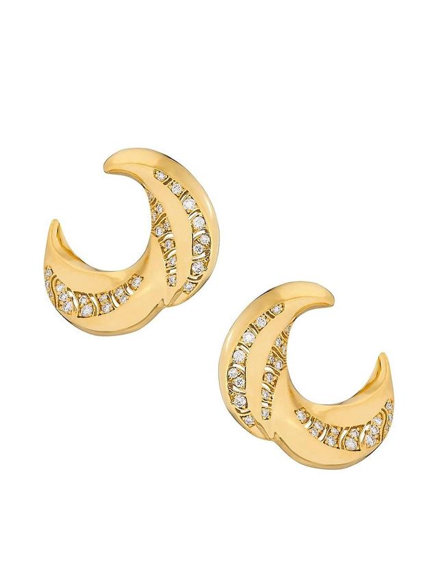 Womens Dunas 18K Yellow Gold & 0.15 TCW Diamond Earrings Product Image