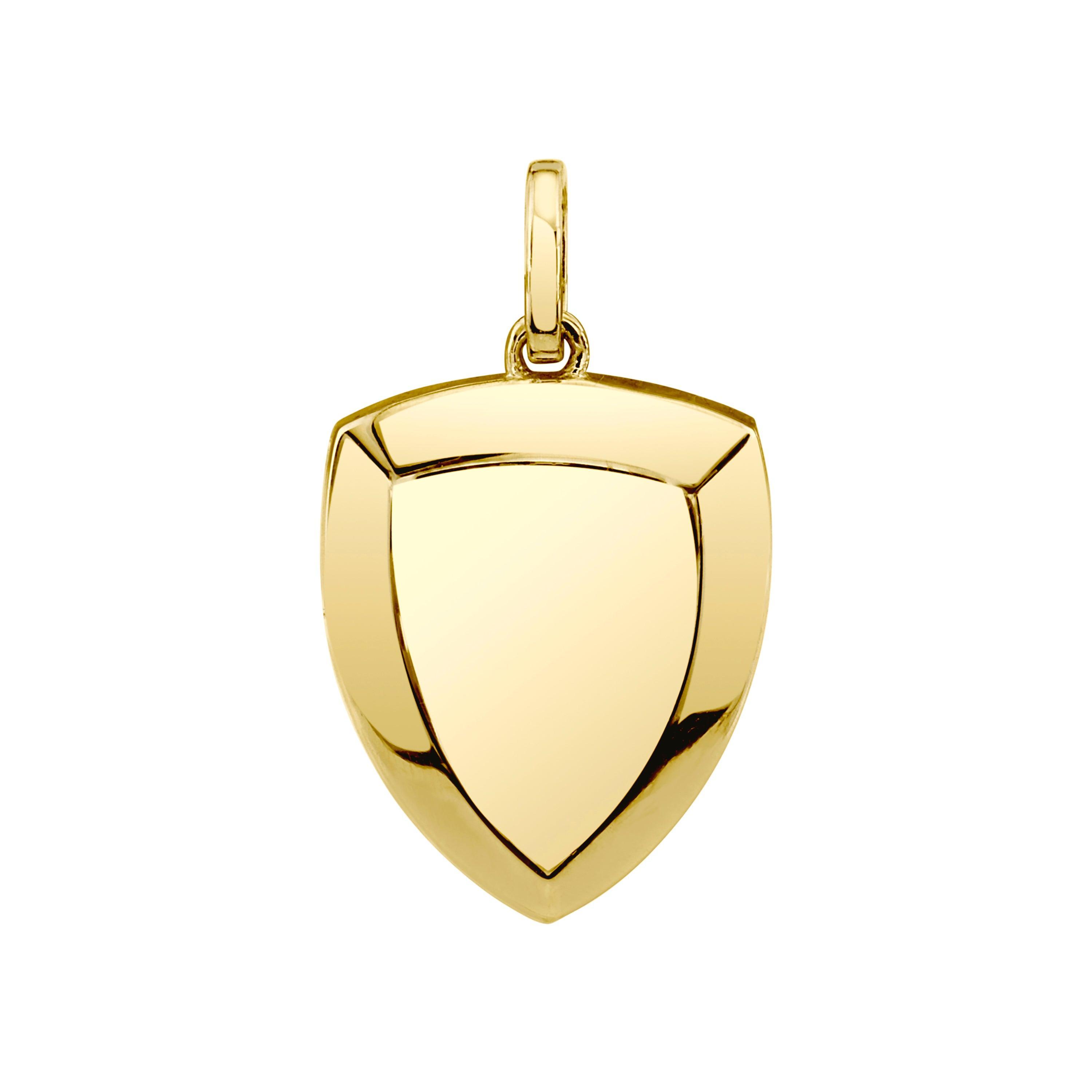 SOLID GOLD SHIELD OF HONOR PENDANT Male Product Image