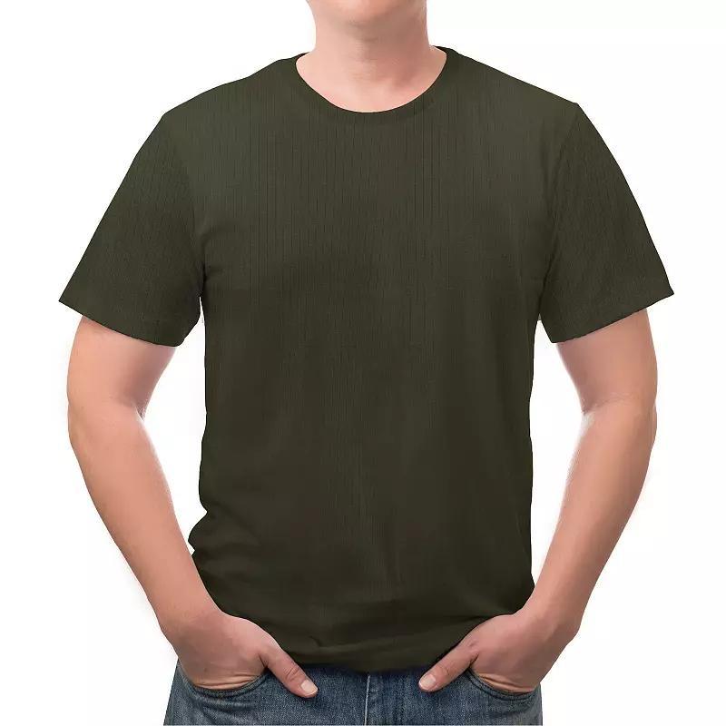 Mens StraightFaded Ribbed Stretch Crewneck T-Shirt Product Image