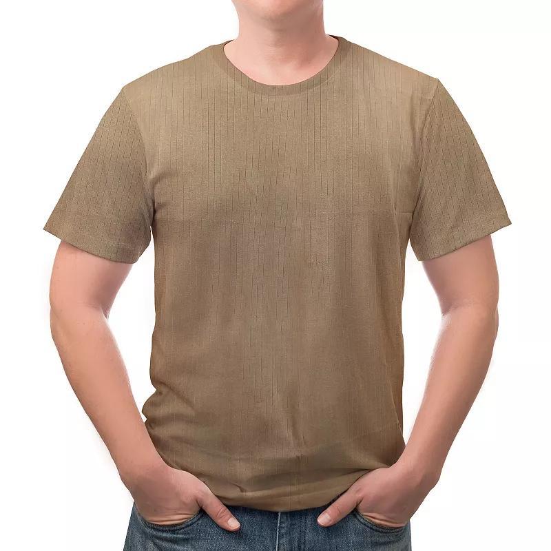 Mens StraightFaded Ribbed Stretch Crewneck T-Shirt Product Image