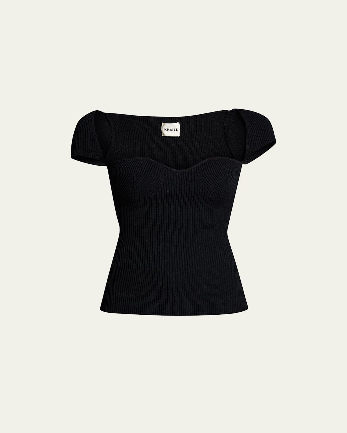 Womens Ista Ribbed Corset Sweater Product Image