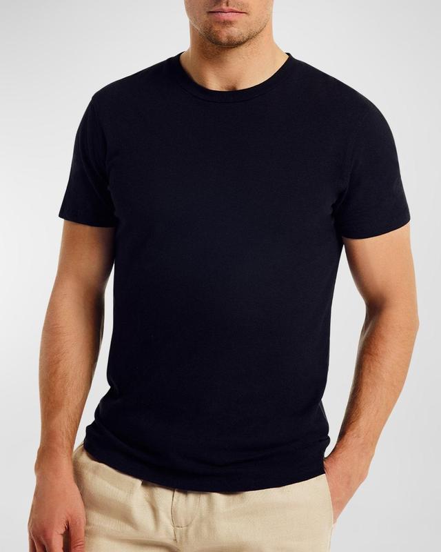 Mens Lucio Cotton-Linen Crewneck T-Shirt Product Image