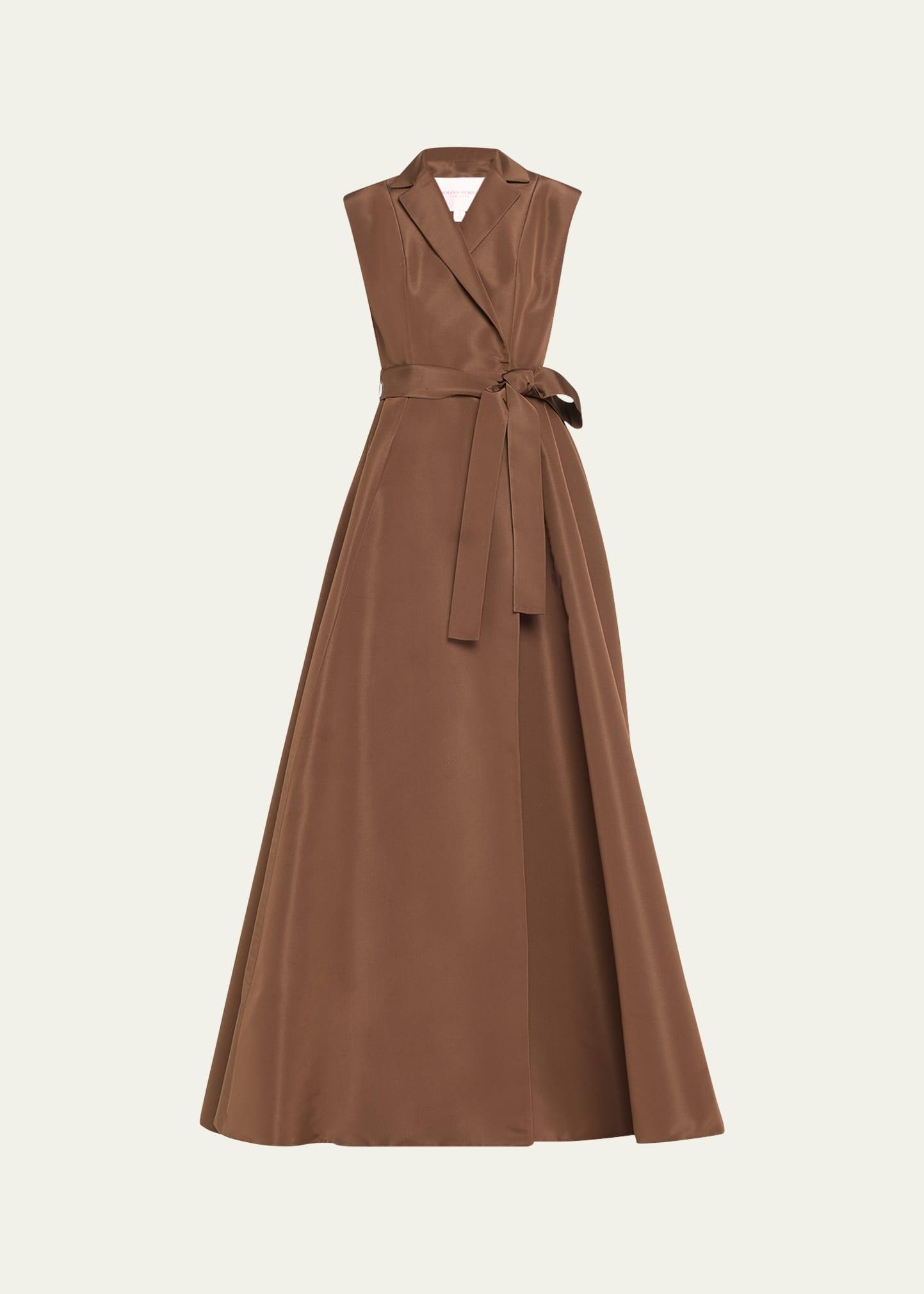 Carolina Herrera Sleeveless Trench Silk Ballgown Product Image