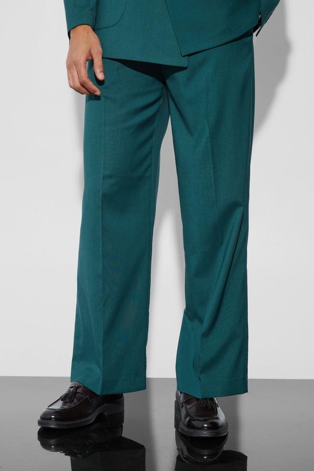 Wide Fit Pleat Front Tailored Pants | boohooMAN USA Product Image