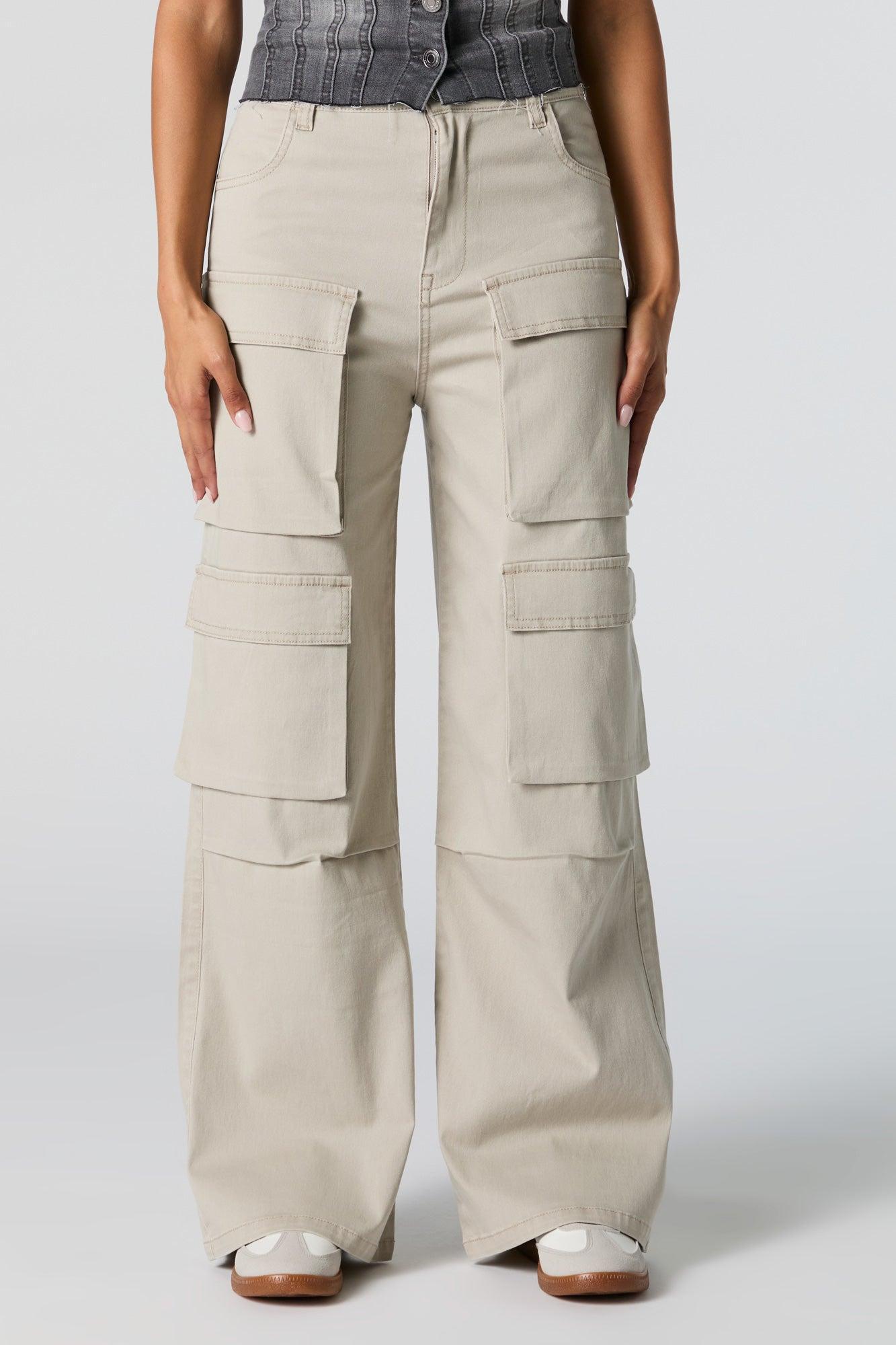 Multi Pocket Wide Leg Cargo Pant Female Product Image