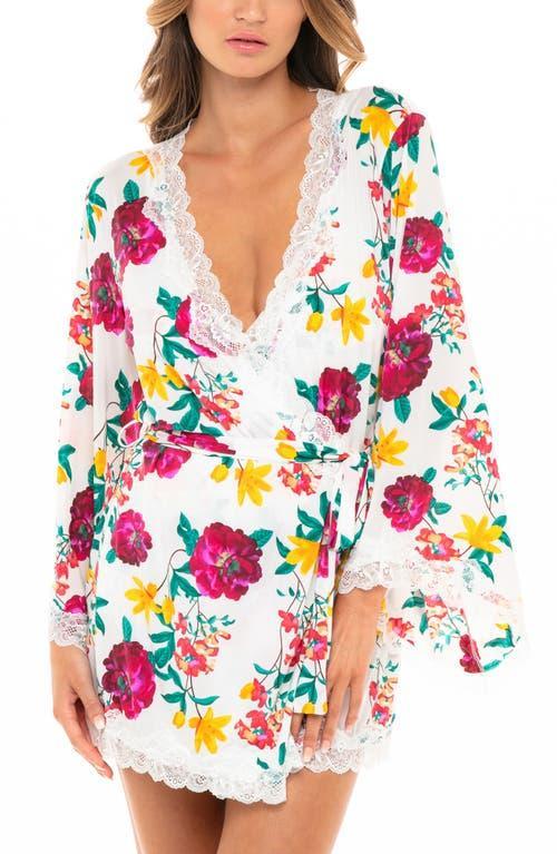 Oh La La Cheri Lace Trim Floral Print Robe Product Image