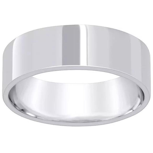 Alyson Layne Mens 18k White Gold Flat Wedding Band Product Image