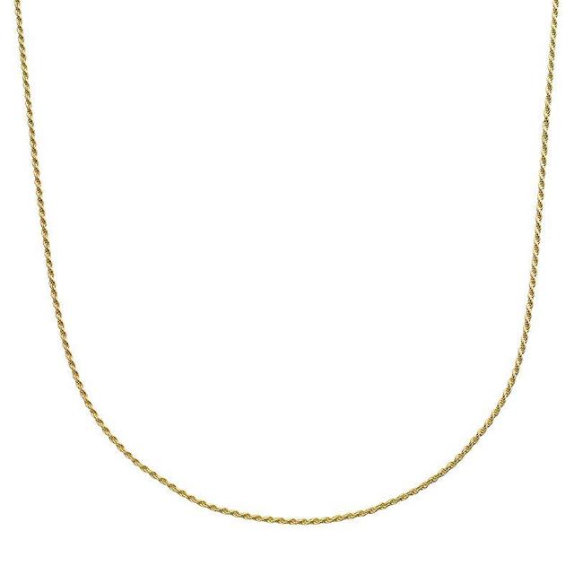 Primavera 24k Gold Over Silver Rope Chain Necklace, Womens Gold Tone Product Image