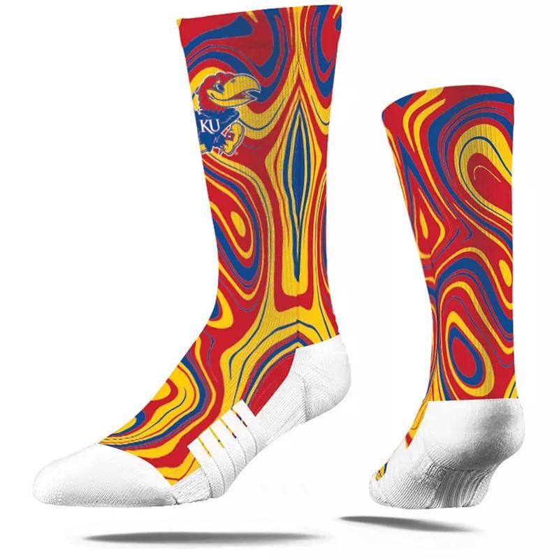 Mens Strideline Kansas Jayhawks Oil Slick Crew Socks Product Image