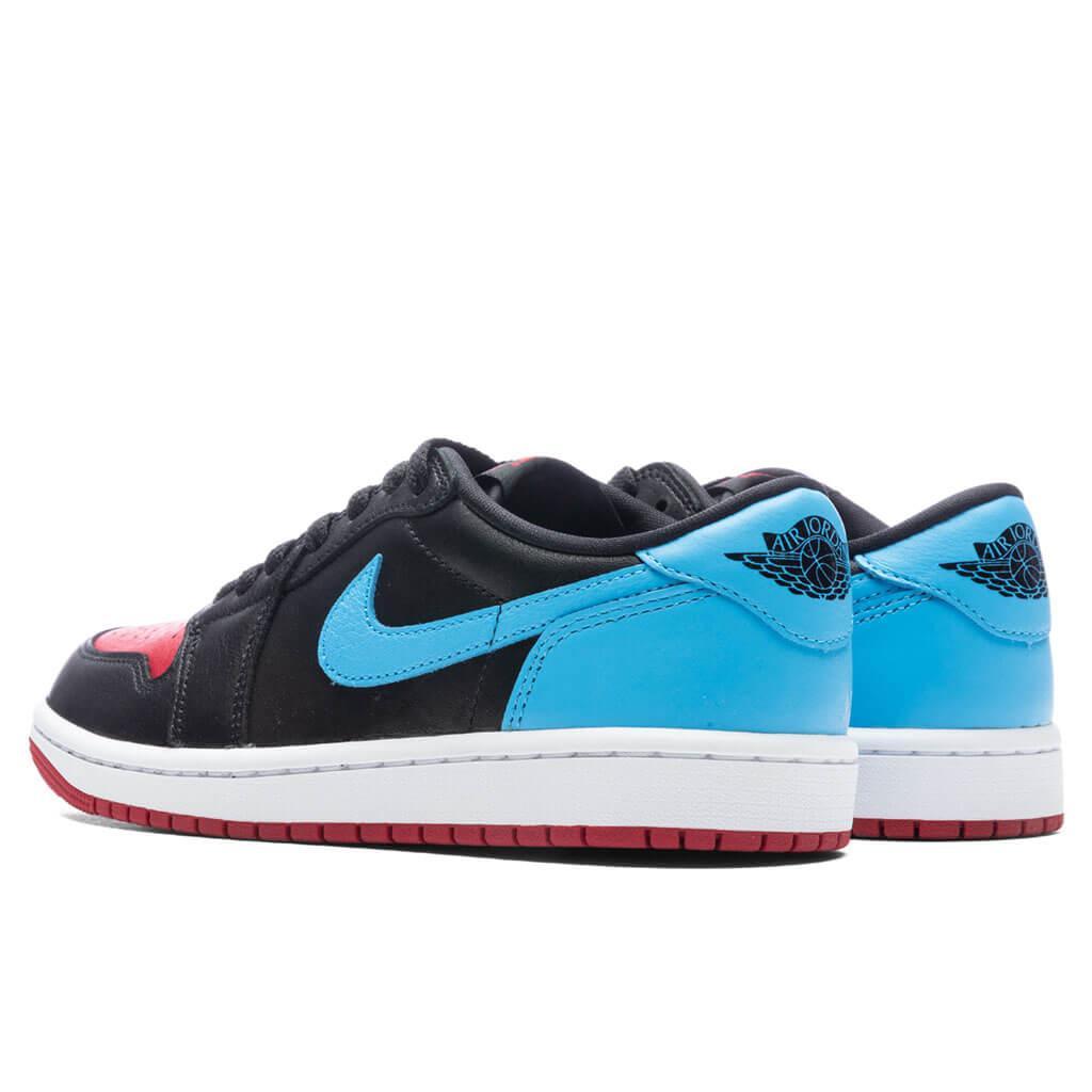 Air Jordan 1 Retro Low OG Women's - Black/Dark Powder Blue/Gym Red Female Product Image