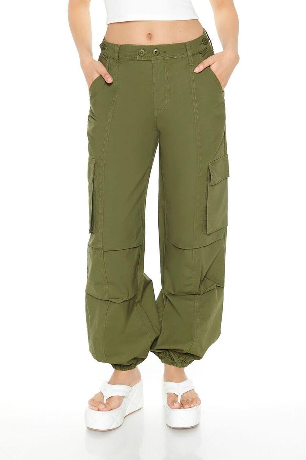 Cotton-Blend Cargo Joggers | Forever 21 Product Image