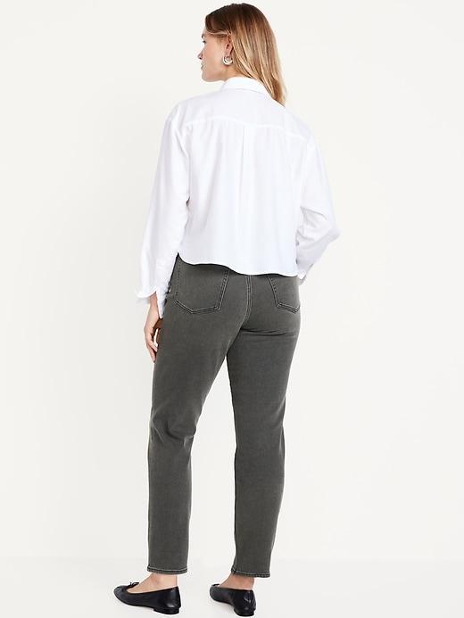 High-Waisted Built-In Warm OG Straight Jeans Product Image