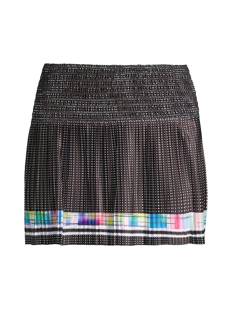 Womens Long Hot Tropic Smocked Jersey Tennis Skirt product image