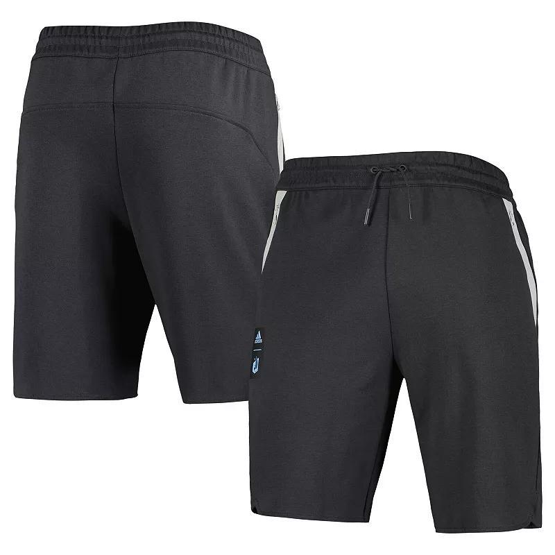 Mens adidas Black Minnesota United FC 2023 Player Travel Shorts Product Image