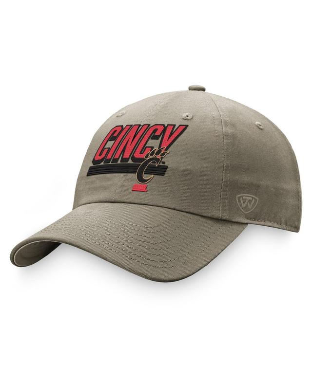 Mens Top of the World Khaki Cincinnati Bearcats Slice Adjustable Hat Product Image