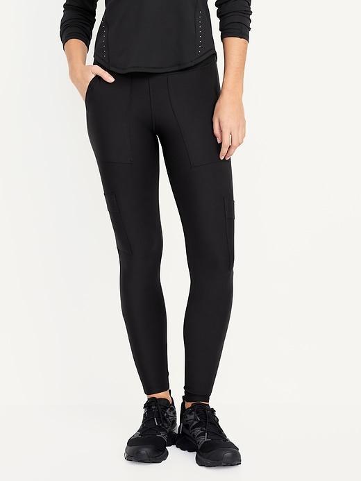 High-Waisted PowerSoft Cargo 7/8 Leggings Product Image